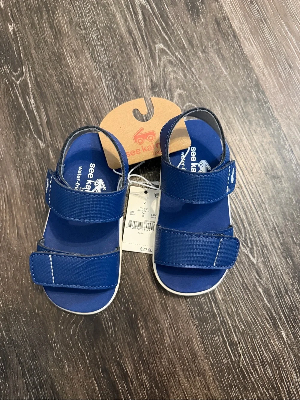 See Kai Run Jaylen Toddler Navy Blue Velcro Sandals size 7
